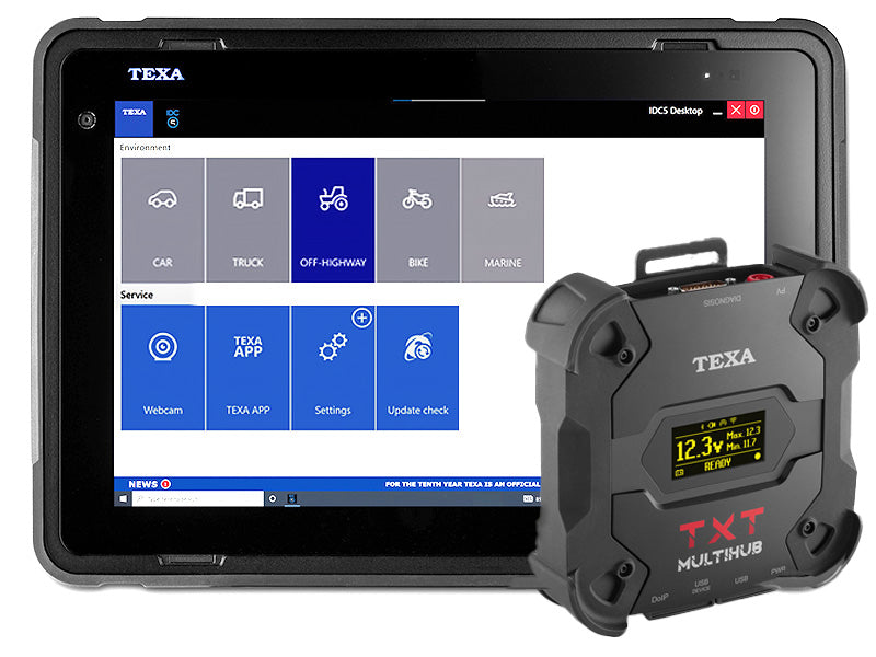 Cutting Edge Automotive Solutions - TEXA Off-Highway Diagnostic Kit w/ AXONE Voice Tablet and Navigator TXT MULTIHUB